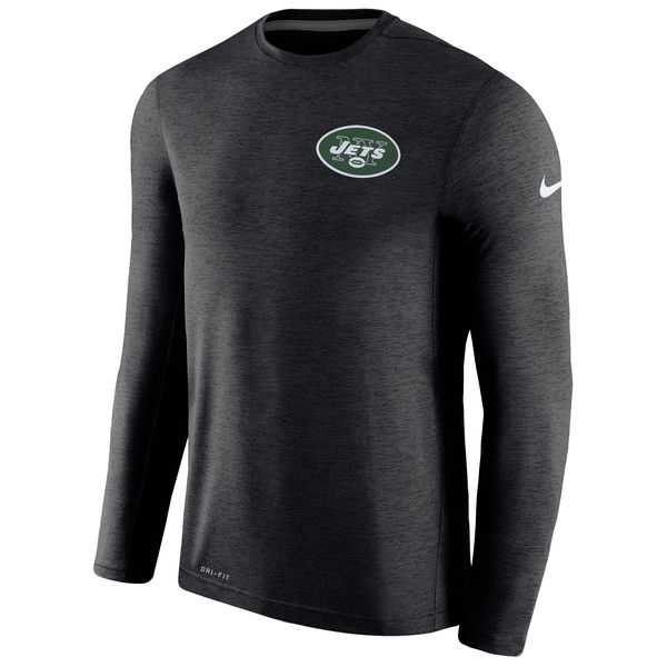 Men's New York Jets Nike Black Coaches Long Sleeve Performance T-Shirt,We sell and wholesale Men's New York Jets Nike Black Coaches Long Sleeve Performance T-Shirt on line form chian!